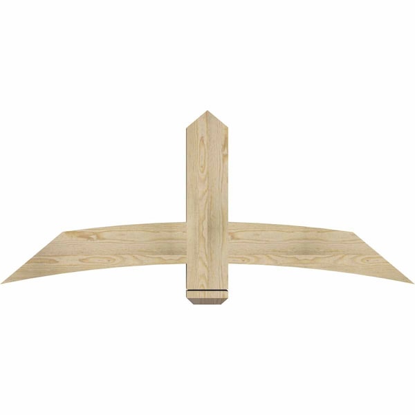 Ekena Millwork Bellingham Rough Sawn Timber Gable Bracket, Douglas Fir, 60"W x 25"H x 4"D x 6"F, 10/12 Pitch GBW060X25X0406BEL00RDF - main
